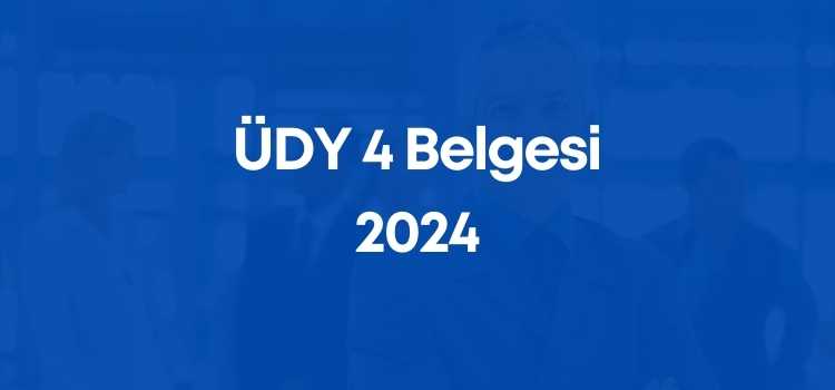 ÜDY 4 Belgesi